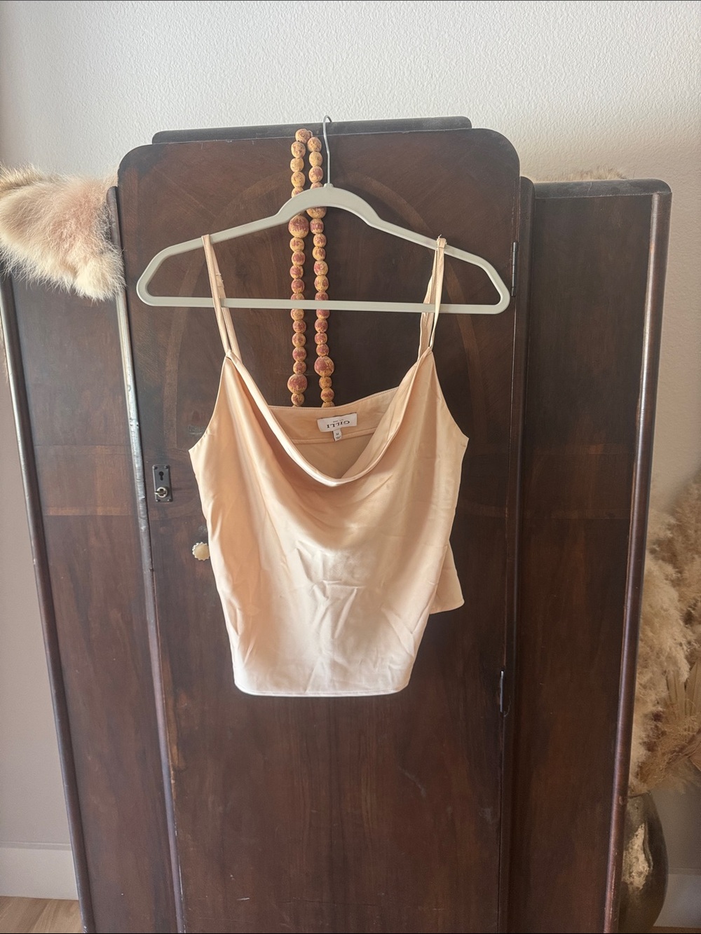 Silk cowl neck tank
